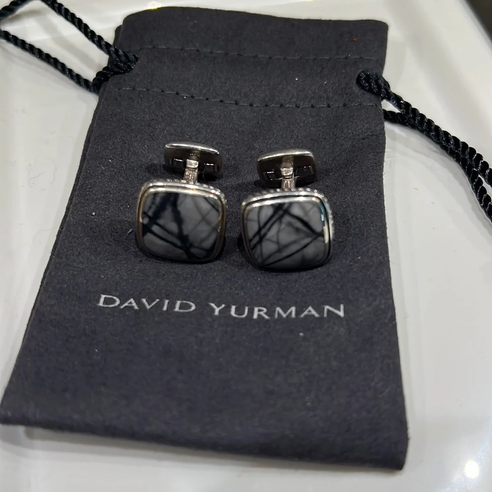 RARE David Yurman Exotic Stone Cufflinks